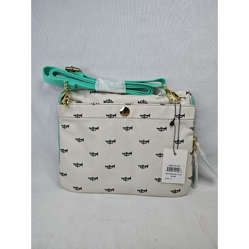 Fossil Keyper Mini Flap Crossbody‎ Bag Bone Trumpet Musical Print Purse NWT